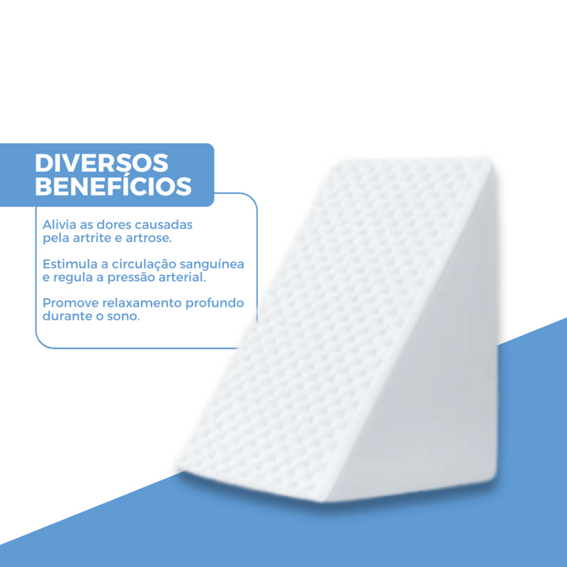 Travesseiro Encosto Triangular Anatômico Ortopédico Terapêutico Pós Cirúrgico 43x33x51