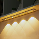 Smart Luminária LED Inteligente com Sensor de Movimento, Recarregável USB, Fina, 20/40/60cm, 3 Módulos