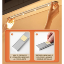Smart Luminária LED Inteligente com Sensor de Movimento, Recarregável USB, Fina, 20/40/60cm, 3 Módulos